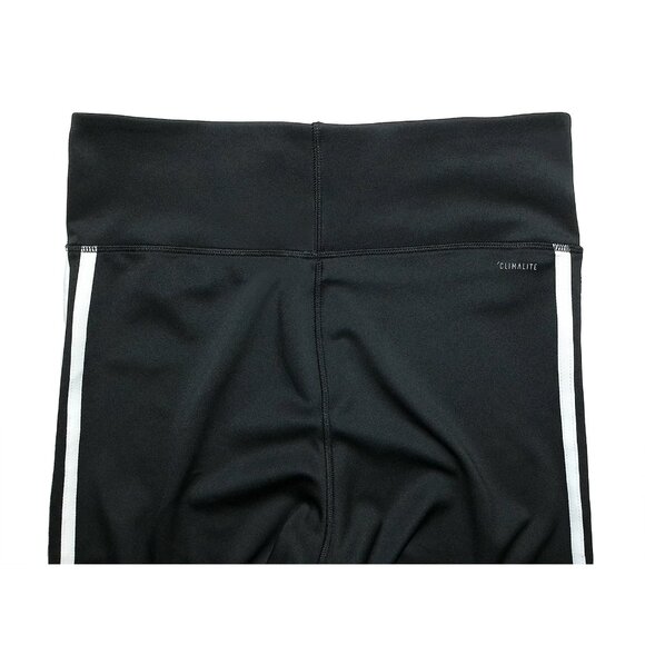 NWOT Adidas Climalite Black High-Waisted Performance 3-Stripes 7/8 Leggings Sz M - Picture 5 of 9